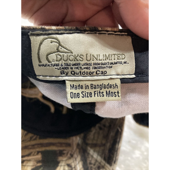 Ducks Unlimited Men’s Mossy Oak Shadow Grass Camouflage Cap Adjustable Strap - Picture 4 of 10